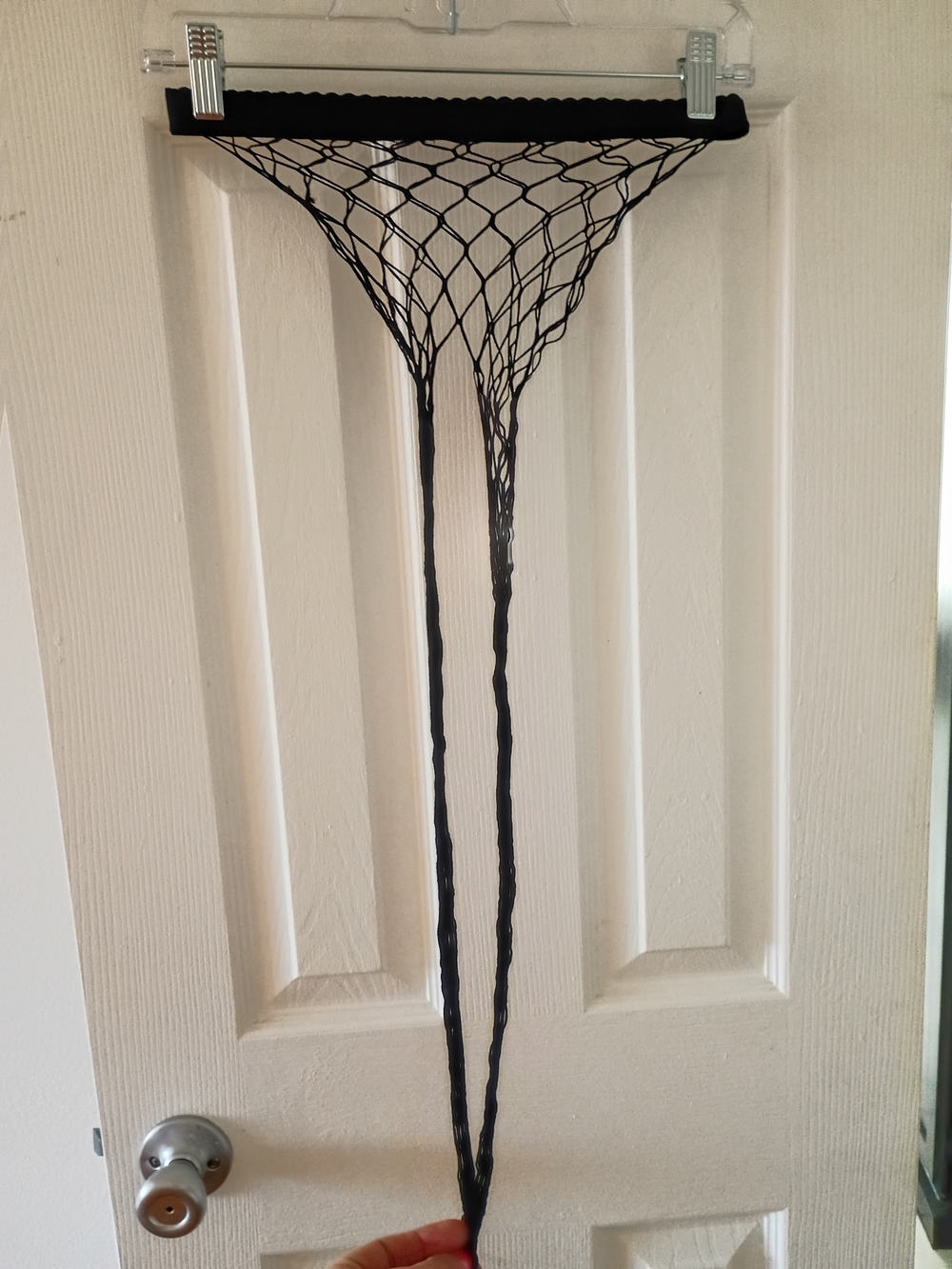 Black Fishnet String Stockings - Picture 2 of 3